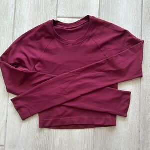 Long sleave lululemon swiftly tech crop